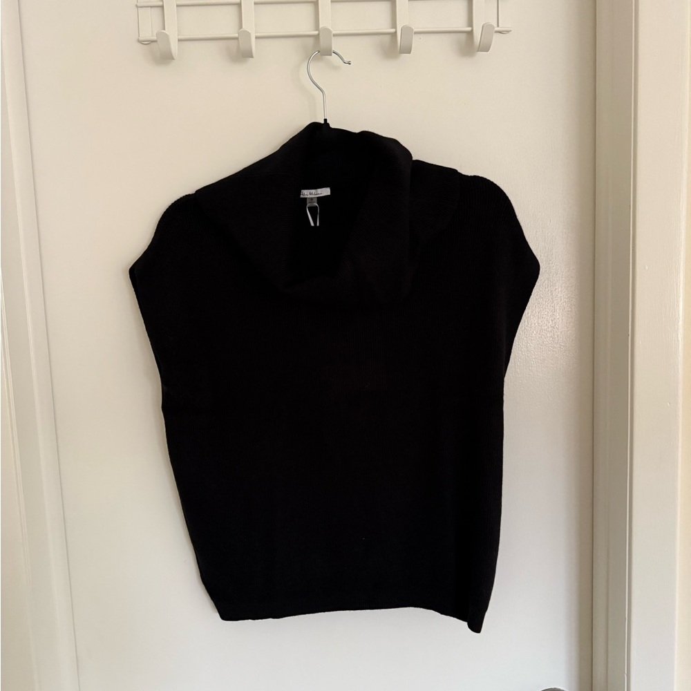 Vila Milano Black Cowl Neck short sleeve Sweater